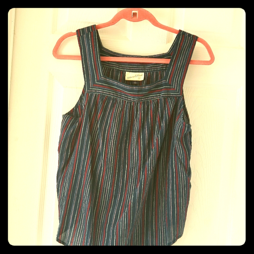 Linen Striped Flowy Top